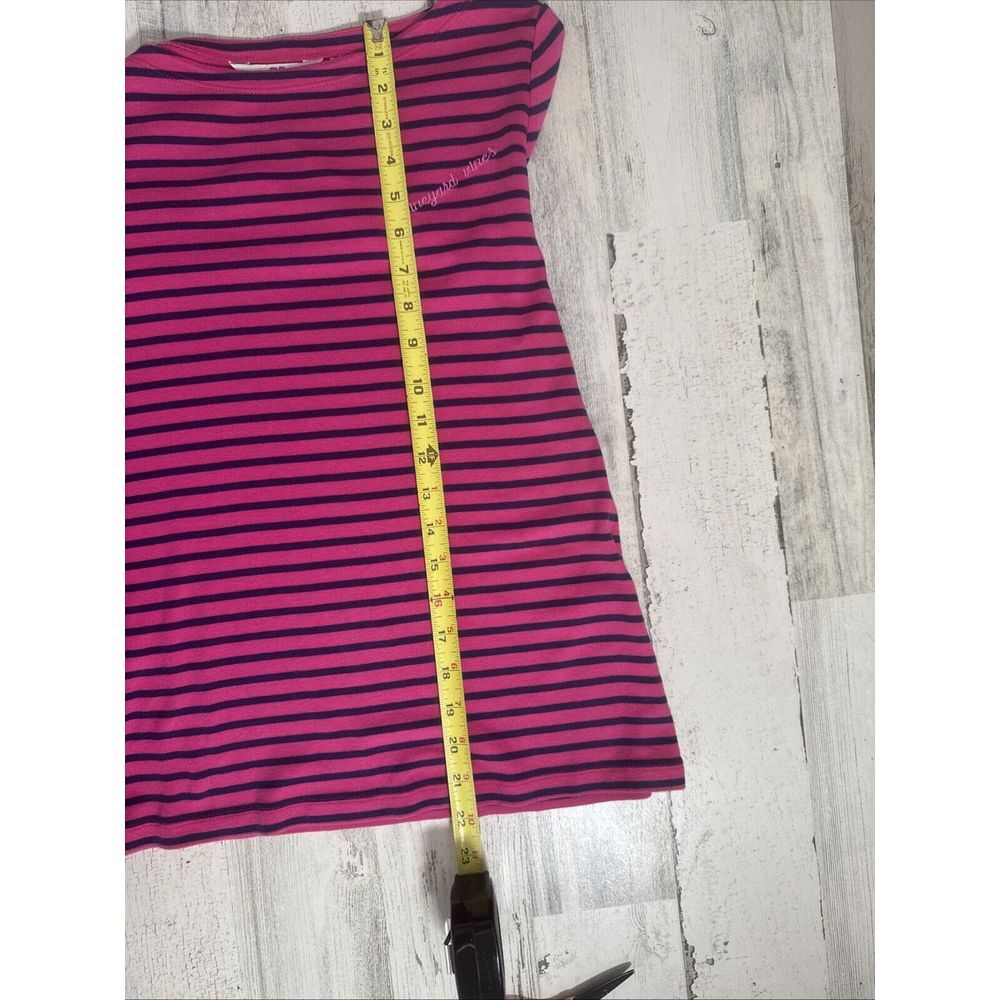 Women's Vineyard Vines Size S‎ Pink & Navy Blue Stripes Long Sleeve Top - Picture 9 of 9